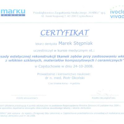 Certyfikaty - Marek Stępniak