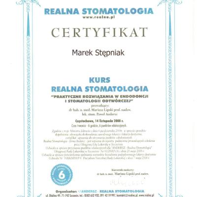 Certyfikaty - Marek Stępniak
