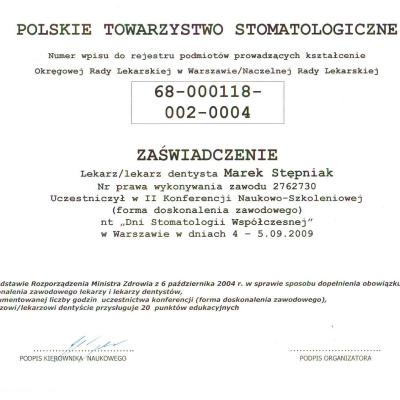 Certyfikaty - Marek Stępniak