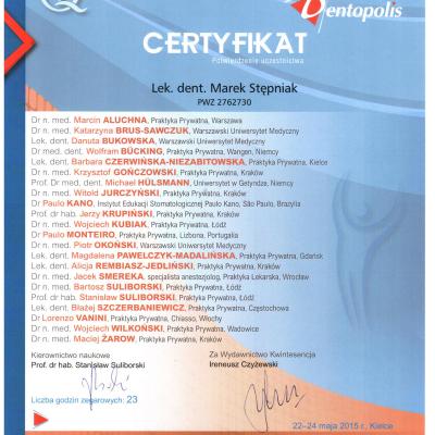 Certyfikaty - Marek Stępniak